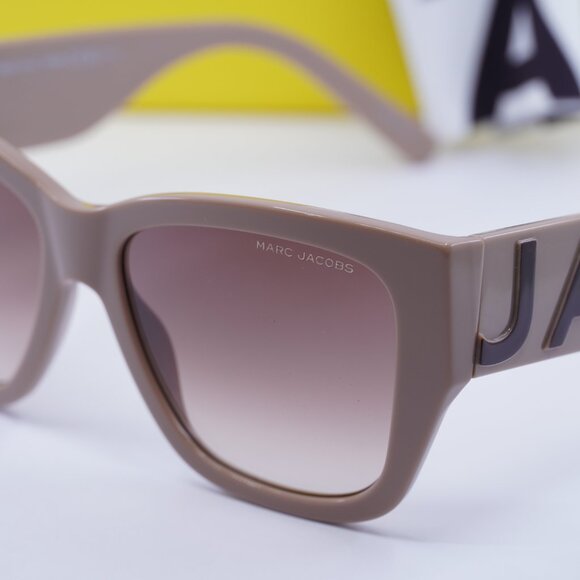 Marc Jacobs MARC 695/S 0NOY HA Square Sunglasses - Nude Brown\Brown Gradient - Picture 9 of 10